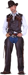 Heren Cowboyvest Bruin Luxe 