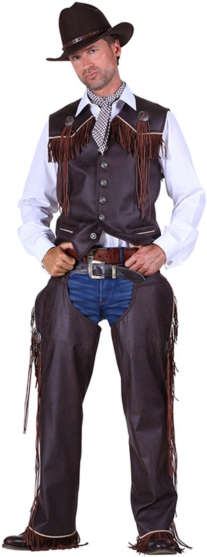 Heren Cowboyvest Bruin Luxe 