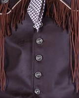 Heren Cowboyvest Bruin Luxe -3