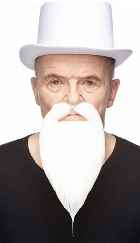 Snor en Baard Billy Luxe Wit