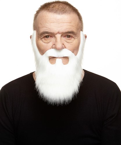 Baard en Snor Opa Luxe Wit