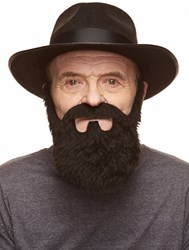 Baard en Snor Opa Luxe Zwart
