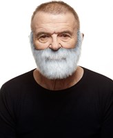 Baard en Snor Fabian Luxe Grijs-Wit