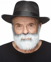 Baard en Snor Fabian Luxe Grijs-Wit