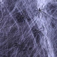 Brandvertragende Spinnenweb Grijs + Spinnen (125gr)