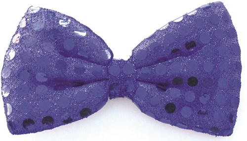 Strikje Pailletten Blauw (2)