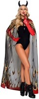 Duivel Cape Fire Glitter met Duivelshoorntjes (2)