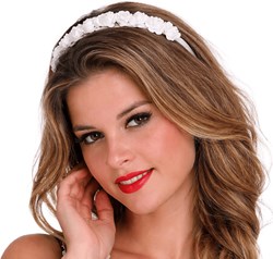 Dirndl Haarband Bloemen Wit Luxe