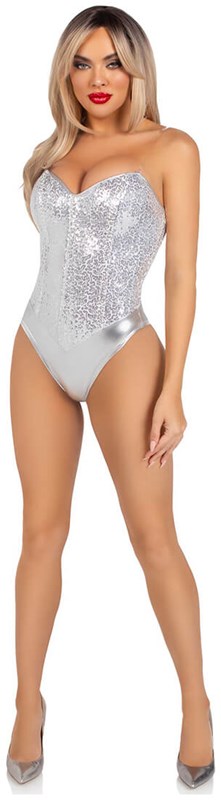 Pailletten Body Zilver