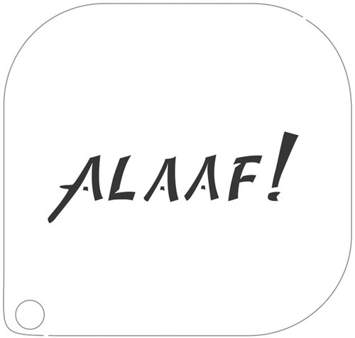 Schminksjabloon Alaaf - 8x8cm