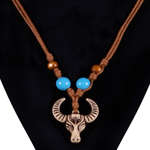 Ketting Indiaan + Buffel (detail)