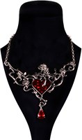 Zilveren Ketting met Hart en Rozen Luxe