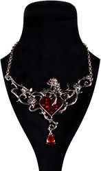 Zilveren Ketting met Hart en Rozen Luxe
