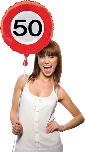 Folieballon 50 jaar Verkeersbord