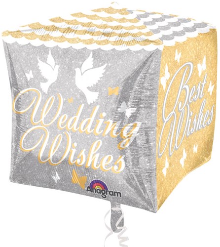 Cubez Folieballon Wedding Wishes (38x38cm)