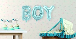 Folie Ballonnenset BOY (Lichtblauw - 36cm)