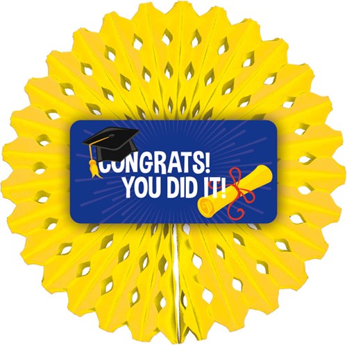 Honeycomb / Waaier Geslaagd - Congrats! (45cm)