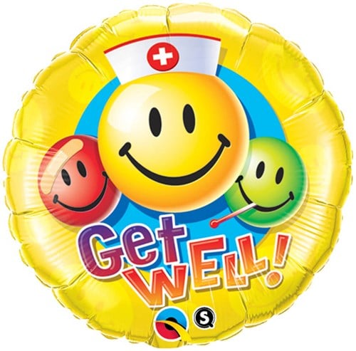 Folieballon Emoticons Beterschap (46cm)