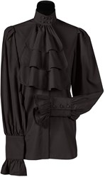 Blouse met Jabot Zwart Luxe voor dames