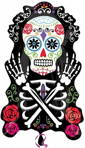 Folieballon Day Of The Dead - 43x71cm