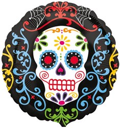 Folieballon Day Of The Dead - 43cm