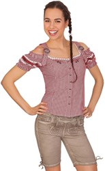 Trachten Blouse Britt-Maren Wijnrood Luxe