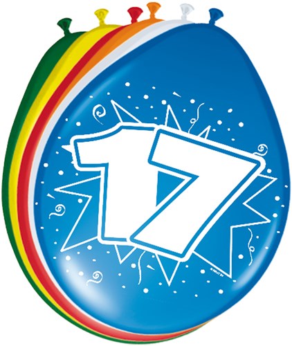 Ballonnen 17 jaar 8st
