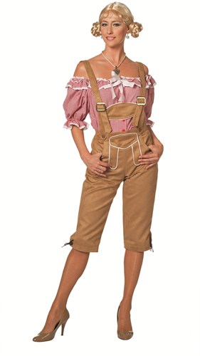 Tirolerhose Luxe Dames Lang Lichtbruin 