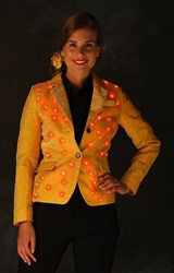 Dames Glitter Colbert Goud met LED-verlichting