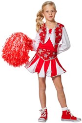 Cheerleader Outfit Luxe Rood-Wit voor meisjes