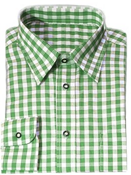 Tiroler Overhemd Groen Luxe (katoen/polyester) 
