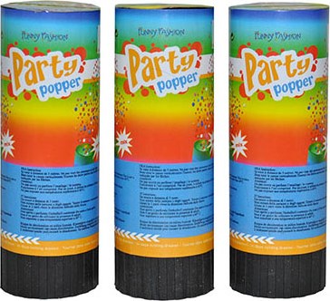 Party Poppers Multi 3 stuks