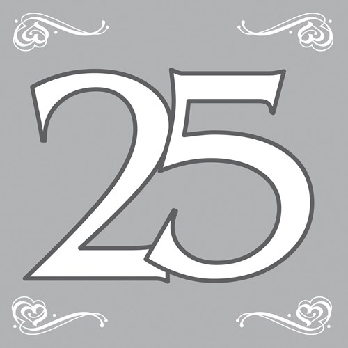 Servetten 25 Zilver 20st