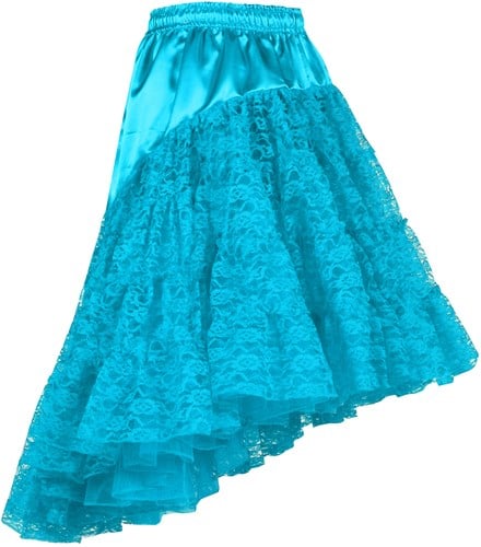Petticoat met Kant Luxe Turquoise