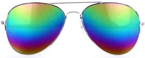 Spiegelglas Pilotenbril Regenboog