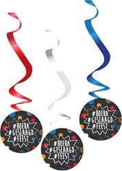 Hangdecoratie Hoera Geslaagd Feest (3st.)