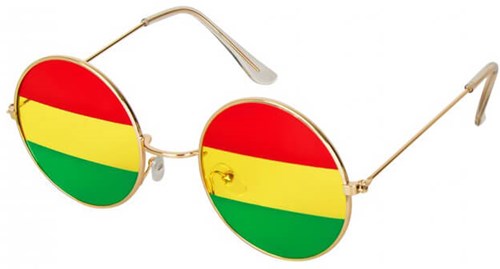 Bril John Lennon Rood Geel Groen