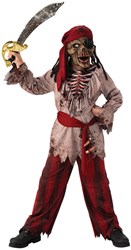 Halloweenkostuum Zombie Piraat voor kinderen