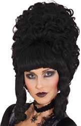 Pruik Lady Pompadur Luxe Zwart