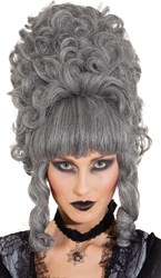 Pruik Lady Pompadur Luxe Grijs