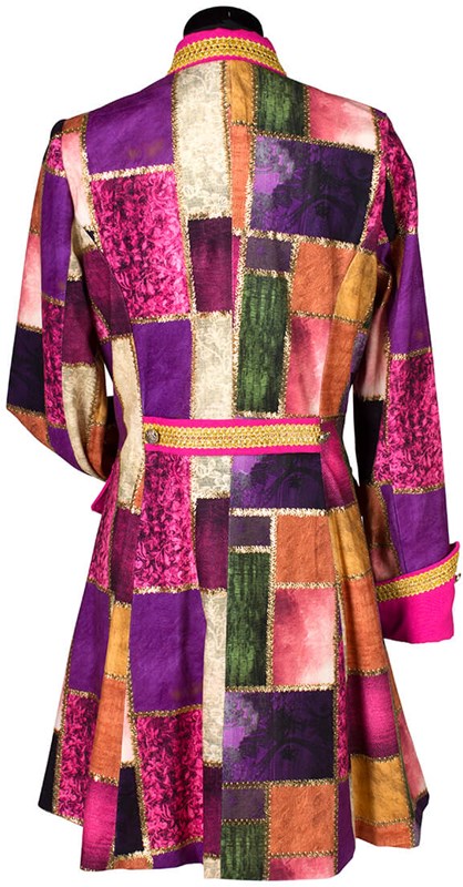 Carnavalsjas Patchwork Pink voor dames (achterkant)