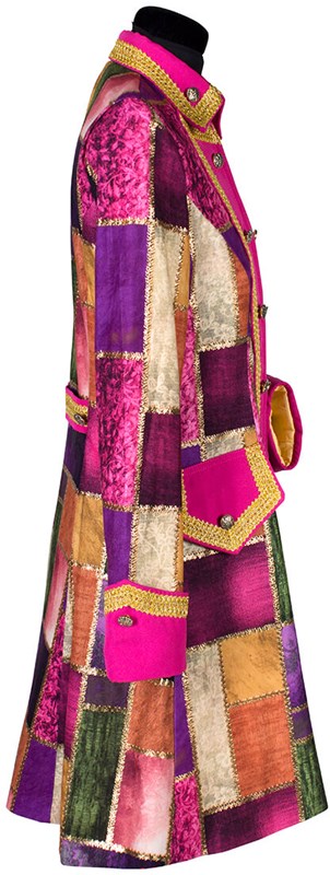 Carnavalsjas Patchwork Pink voor dames (zijkant)