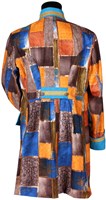 Carnavalsjas Patchwork Blauw voor heren (achterkant)