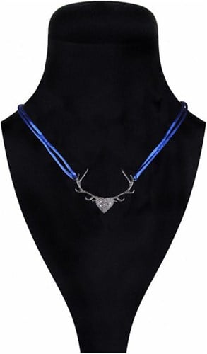 Tiroler Trachten Ketting Hartenhertje met Strass