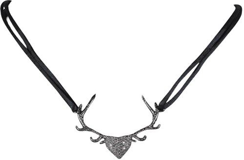 Tiroler Trachten Ketting Hartenhertje met Strass