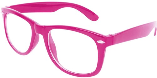 Blues Brother Bril Pink met blank glas
