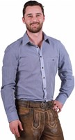 Tiroler Overhemd Markus Blauw-Wit