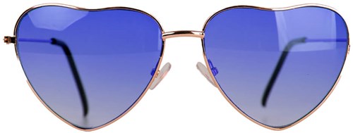Hartjes Bril Blauw