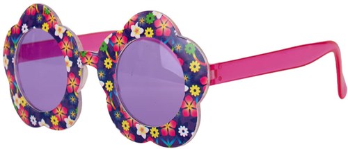Hippie Bril Flower Power (zijkant)