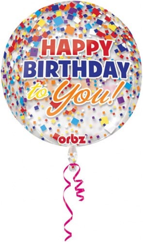 Orbz Ballon Happy Birthday To You (38x40cm)